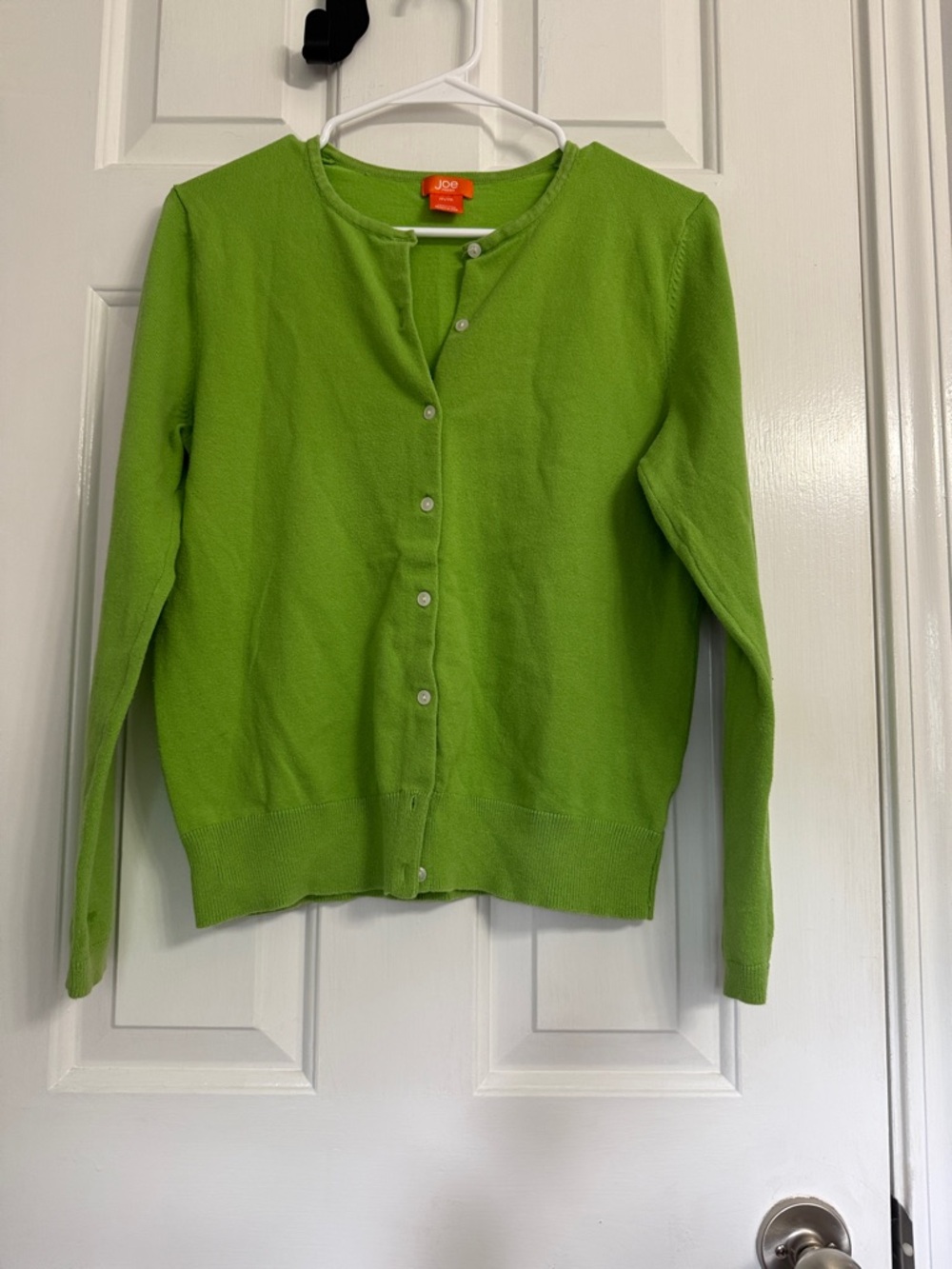 Joe Fresh Lime Green Crewneck Button Cardigan